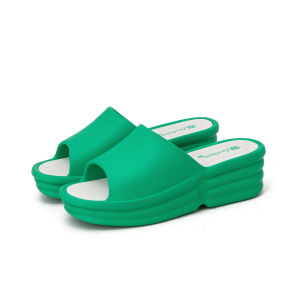 [Free Shipping] Thick-Soled Slippers For Women Suitable For Outdoor Wear With A Wedge Heel And Platform Sole Made Of EVA Comfortable And Height-Enhancing