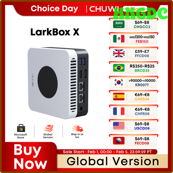 HNGDC CHUWI LarkBox X Mini PC Intel N100 Game PC UHD Graphics for 12th ...