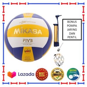 TERBARU ! Bola Voli Volly MIKASA MV2200 SUPER GOLD Gratis Pompa - Bola Volley - Bola Volley Original - Bola Voli Dewasa - Bola Voli berkualitas