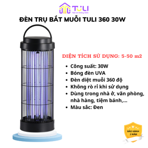 Đèn bắt muỗi TULI TL-CD30 Công suất 30W Lưới điện 3800V  Thu hút diệt đuổi côn trùng Hiệu quả BH 24 Tháng