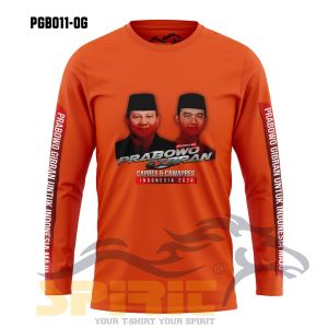 Baju Kaos Prabowo-Gibran Capres Cawapres Kaos Prabowo-Gibran Lengan Panjang Katun Premium Distro