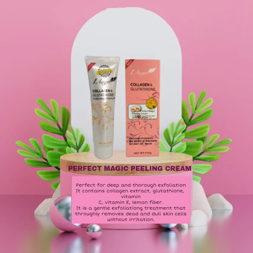 how to use collagen and glutathione peeling cream Collagen & Glutathione Magic Peeling Cream 100g and I Angel Collagen
