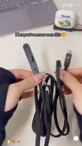 Gaming Type-C Cable 240W Fast Charging 90° Angled with Foldable Phone Stand 1.5m