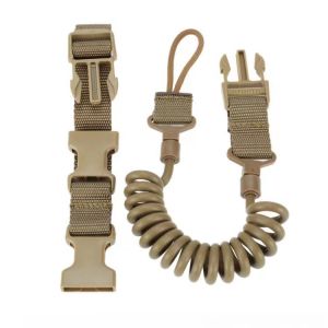 Outdoor Military Fans Multi-functional Tactical Lanyard Safety Rope Anti-lost spring Wear Elastic Key Rin lanyard
