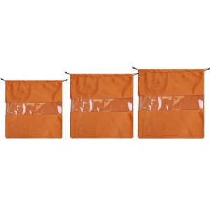 HEFEI 3Pcs Large Capacity Handbag Dustproof Bag Drawstring S M L Shoes Travel Organizer Luxury Space Saving Visual Dust Cover Business