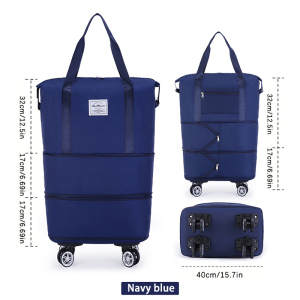 🔥【SG Ready Stock】🔥 Travel bag with wheels/Foldable Travel Bag/ Expandable Large Capacity Hand Carry /cabin luggage