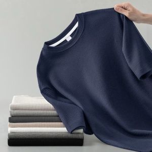 【BUY 1 TAKE 1】solid  Waffle Plain Oversize  T-shirt for slim Men Women Fashion Round  neck  Tshirt