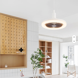 Fan Light Smart Ceiling Fan Light for Dining Room and Bedroom E27 Screw-type Household Silent Small Fan
