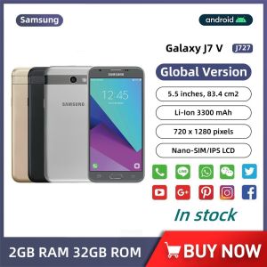 【4G】Samsung Galaxy J7 V J727 Octa-core 5.5 นิ้ว 2GB RAM 32GB ROM 8MP กล้อง IPS LCD Bluetooth 3300mAh โทรศัพท์มือถือ Android