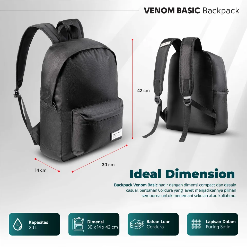 EVERNEXT TAS RANSEL PRIA TAS SEKOLAH KULIAH PRIA WANITA TAS - Main Image