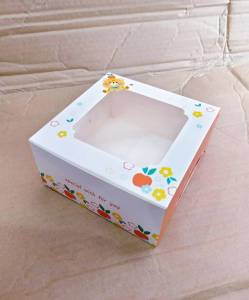 กล่องสแน็คหน้าต่าง กล่องเค้กครึ่งปอนด์ ลายต่างๆ แพคละ 20 ใบ ยี่ห้อ Boxjourney