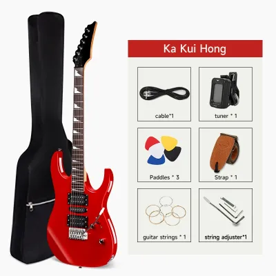 KAWES Double Rocker Electric Guitar Professional Metal Electric Guitar with bag