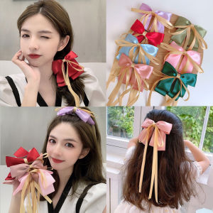 Kẹp tóc nơ ruy băng 2 tầng xinh xắn dễ thương phong cách sành điệu dành cho nữ