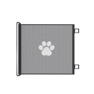 Pet Safety Gate Metal Telescopic Fence Indoor Outdoor Doorway Stair Barrier Adjustable Width Easy Install
