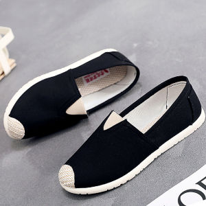 Korean style fishermans shoes womens casual cloth shoes slip-on pumps
