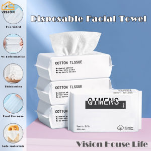 Vision 3Pack Disposable Wash Face Towel Cotton Material Clean Face Towel Remove Makeup Towel Wash Facial Tissue
