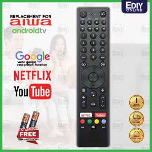 【𝐅𝐑𝐄𝐄 𝐁𝐀𝐓𝐓𝐄𝐑𝐘 𝐀𝐀𝐀𝐗𝟐】Remote Control For AIWA Android ZF582 Voice Remote Youtube Netflix AIWA Smart LED TV Remote Replacement AW-LED32X6FL AW-LED50X6FL