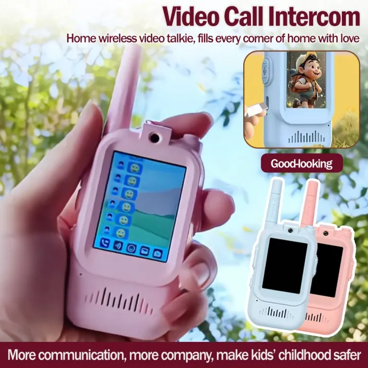 Video Walkie Talkies for Kids 2 Pack Rechargeable Toddler Toys for Indoor Camping Kids Gifts