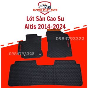 LÓT SÀN Cao Su Toyota Altis 2014 - 2025 chuẩn form xe không mùi - Mẫu tổ ong chữ đỏ