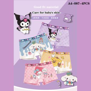 4pcs sanrio Kuromi briefs Girl Cotton melody Underwear/Kids Children Panties Boxers/ Underpants