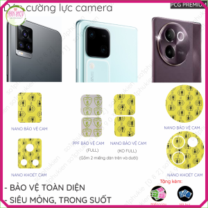 [Mua 1 tặng 1] Dán cường lực camera Vivo V20/ Vivo V30 5G/ Vivo V30 pro/ Vivo V30e 5G loại nano loại ppf siêu bền