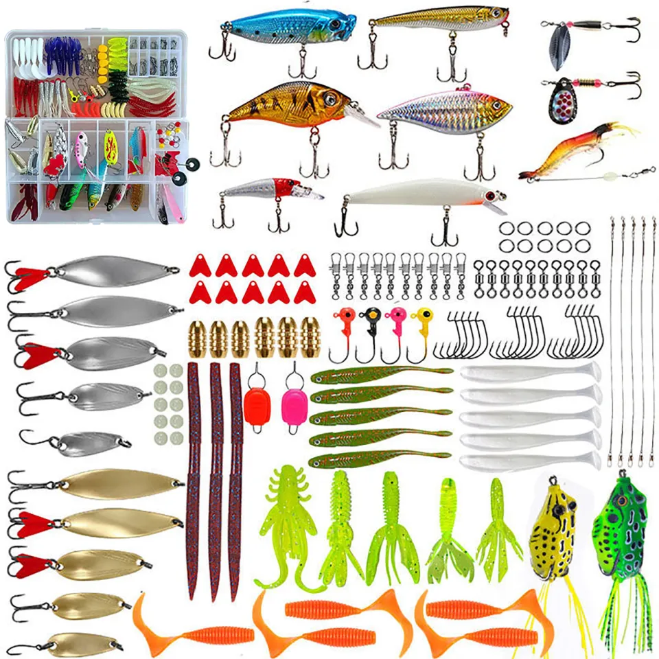 Hot Sell! 45pcs/set plastic fishing lures set with box Soft Lure