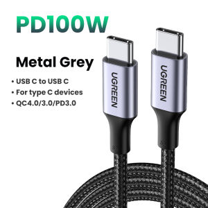 UGREEN 100W USB-C to USB-C Cable 5A Type C 100W PD Charging Cord for ipad Pro 2021 iPad pro Apple MacBook Air MacBook Pro iPhone 17 16 Pro Max iPhone 17 Air SAMSUNG S26 Ultra S23 Note 10 Huawei Matebook iPad Pro 2022 Chromebook Realme Xiaomi Switch 2