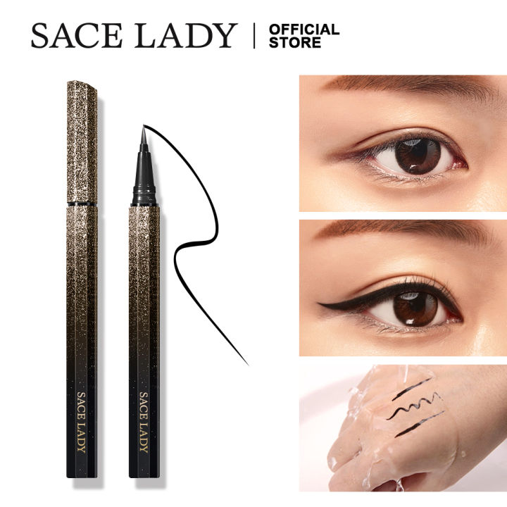 Sace Lady Waterproof Eyeliner Eye Makeup Cosmetics Long Lastingsmudge Proofsilm Tip Lazada 