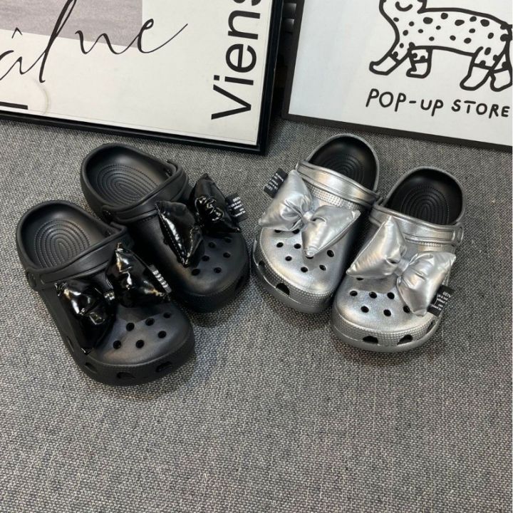 IELGY%20Hole%20Shoes%20Bow%20Slippers%20Women's%20Summer%20New%20Platform%20Sole%20-%20Image%206