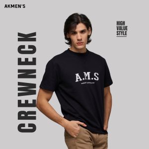 AKMENS Crewneck Pria Short Sleeve Terry 1.0