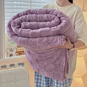 【Super low price】Ultra Soft Taffeta Throw Blanket Lightweight Multifunctional Plaid for Sofa Bed Napping Cozy Warm Solid Color Blanket All Season