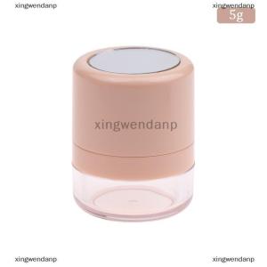 xingwendanp Mini Empty Refillable Loose Powder Box With Powder Puff Diy Cosmetic Powder Case Blusher Finishing Powder Jar Container