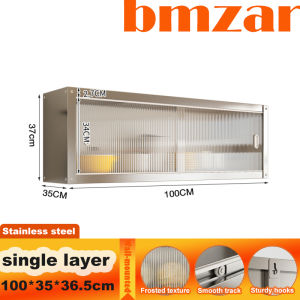 304 Kitchen Cabinet Wall Mounted Pantry/Dish Cabinet Spice Rack Glass Hanging Cabinet Wall For The Kitchen Organizer