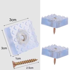 2/24Set Screw Rubber Buffers Non-slip Chair Legs Round Square Furniture Shock Absorbing Heightening Base Pads Bumpers Protector
