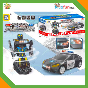 Mainan Mobil Polisi Bisa Berubah Robot Bump n Go ada Suara & Lampu