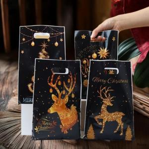 [COD] fhsav 10 25 50ชิ้นผสมสีทองกวางชุดของขวัญคริสต์มาสถุงหิ้ว OPP ของขวัญแวววาวถุงขนมถุงของขวัญพลาสติกถุงของขวัญคืน