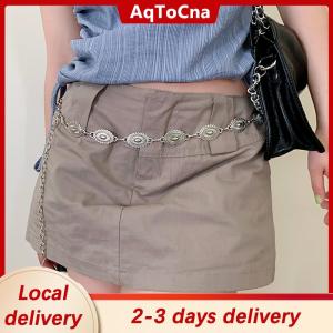 [COD] AqToCna Ship within 24 hours Retro Versatile Ethnic Style Metal Bohemian Waist Chain Belt For Women Fashion Sweater Chain Waist Seal Body Decor Accessories