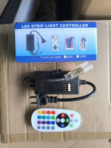 คอนโทรลเลอร์ สำหรับ ไฟเส้น LED 5050 RGB สลับสี 16โปรแกรม ด้วยรีโมทและมือถือ กล่องคอนโทรล ไฟประดับ ราคาส่ง สอบถามได้นะคะ