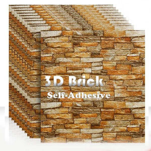 3D Brick Headboard Ceiling Wallpaper Dinding Wall Stickers Living Room Decor Waterproof Bedroom Wall Panel