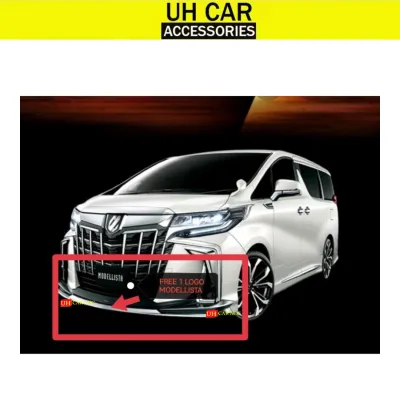 Toyota Alphard year 2018 until 2022 Modellista Aero Front skirt With Chrome PP Material