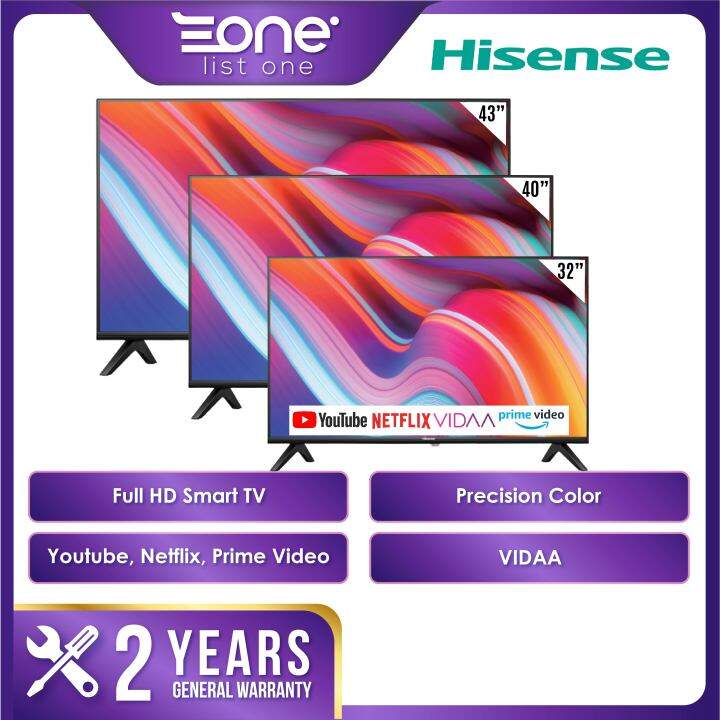 [2024 NEW] Hisense 43" Full HD SMART TV 43A4000K | Netflix Youtube | 40 ...