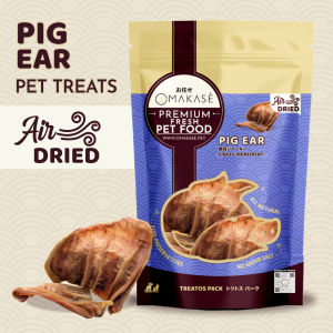 OMAKASE AIR DRIED Pig Ear Dog & Cat Single Ingredient Dehydrated Pet Treats