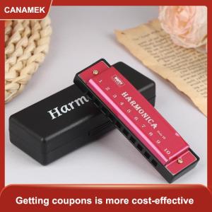 【CANAMEK】 Harmonica Key của C 10 Lỗ Diatonic Harmonica C Với Trường Hợp Cho Người Mới Bắt Đầu Sinh Viên Trẻ Em Quà Tặng Blues Với Trường Hợp