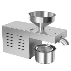 Stainless Steel Oil Press Small Commercial And Household Intelligent Peanut Rapeseed Sesame Walnut Perilla Almond Rapeseed Fully Automatic Oil Press