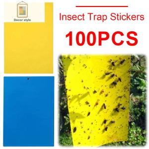 【New Arrival】 Effective Outdoor Pest Traps 100 Pack Dual-Sided Sticky Catchers for Garden and Yard Insect Control