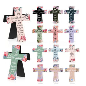 12/16Pcs Magnetic Cross Bookmarks Bible Verse Floral Christian Page Markers for Reading Church