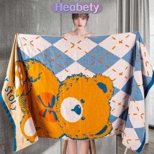 Heabety Khăn gạc lớn vải dày và chất lượng cao (80x160cm) khăn dệt 4 lớp hấp thụ nước tốt thoáng khí tuyệt vời và không Đóng cọc