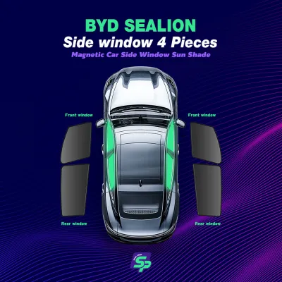 BYD Sealion6/7 – ShopPark Magnetic Custom Fit Car Window Sunshade High-Density Mesh Sun Protection Easy Install