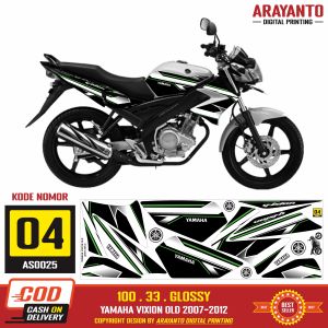 Stiker Striping Yamaha Vixion Old 2007-2012 Variasi Decal ARS025 Grafis Semua Ready