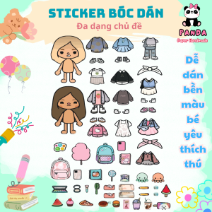 (85B)Bộ Avatar Sticker đồ chơi bóc dán sách dán hình tương tác cho trẻ